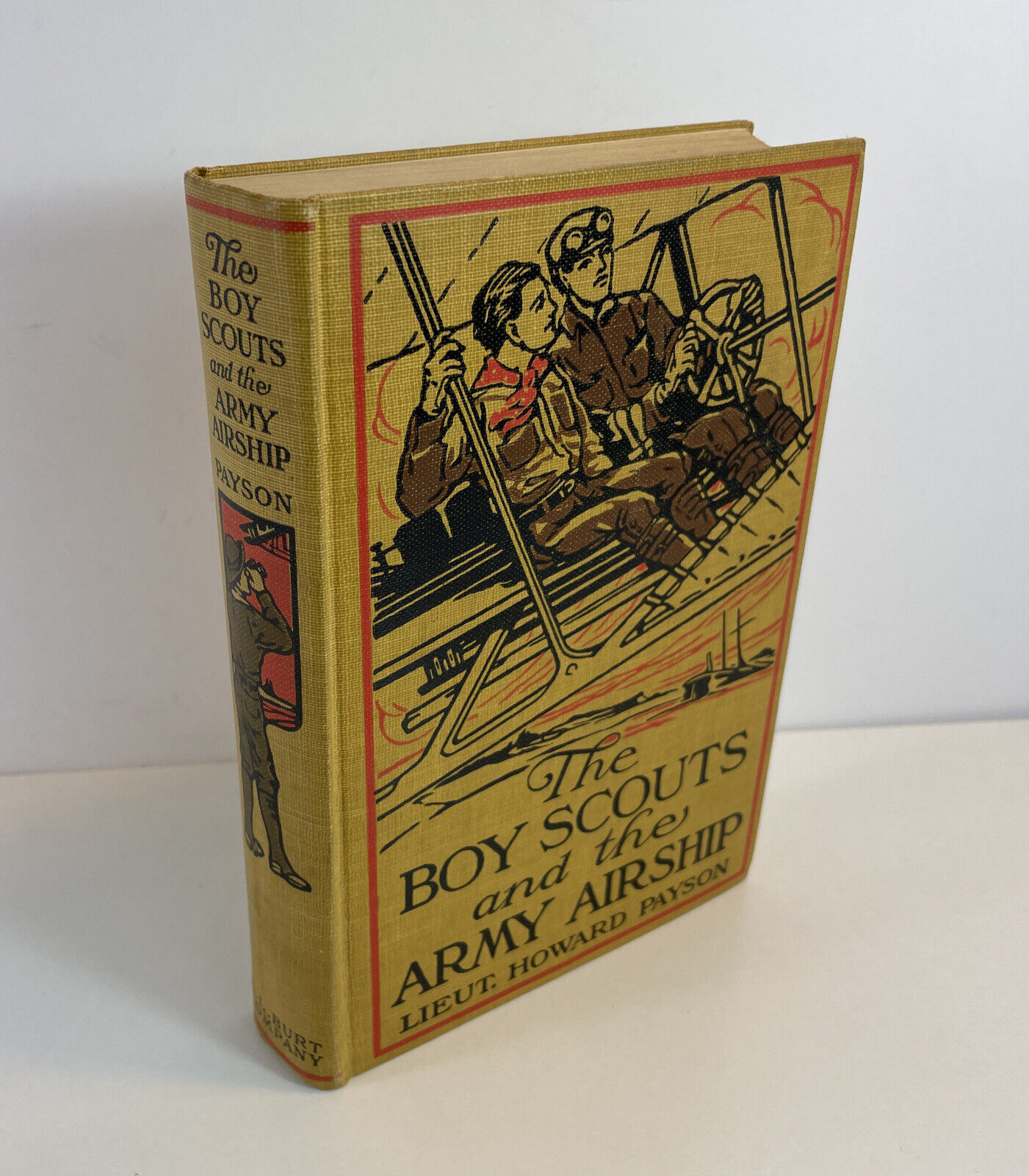 1911 BOY SCOUT FICTION BOOK - BOY SCOUTS AND THE ARMY AIRSHIP Payson Hardcover