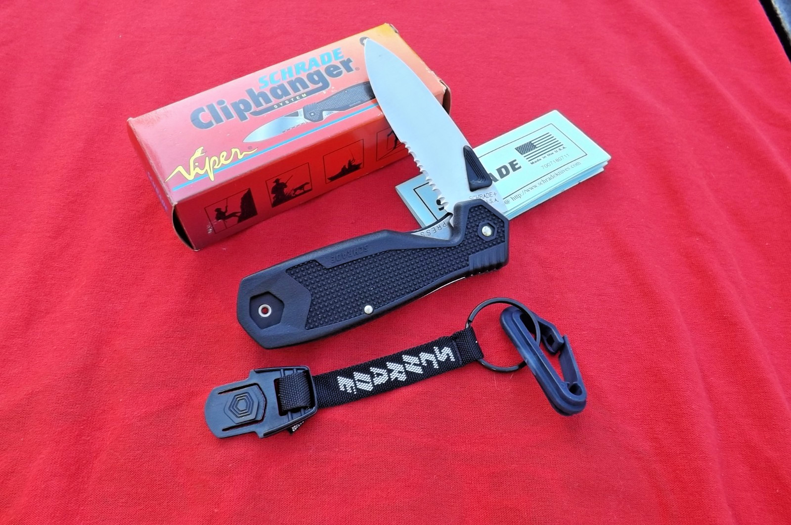 Brand New Schrade Cliphanger Viper CH7 Pocket Knife - Made in USA - NOS - NIB
