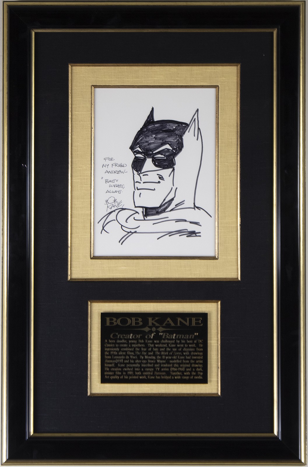 BOB KANE - ORIGINAL ART SIGNED