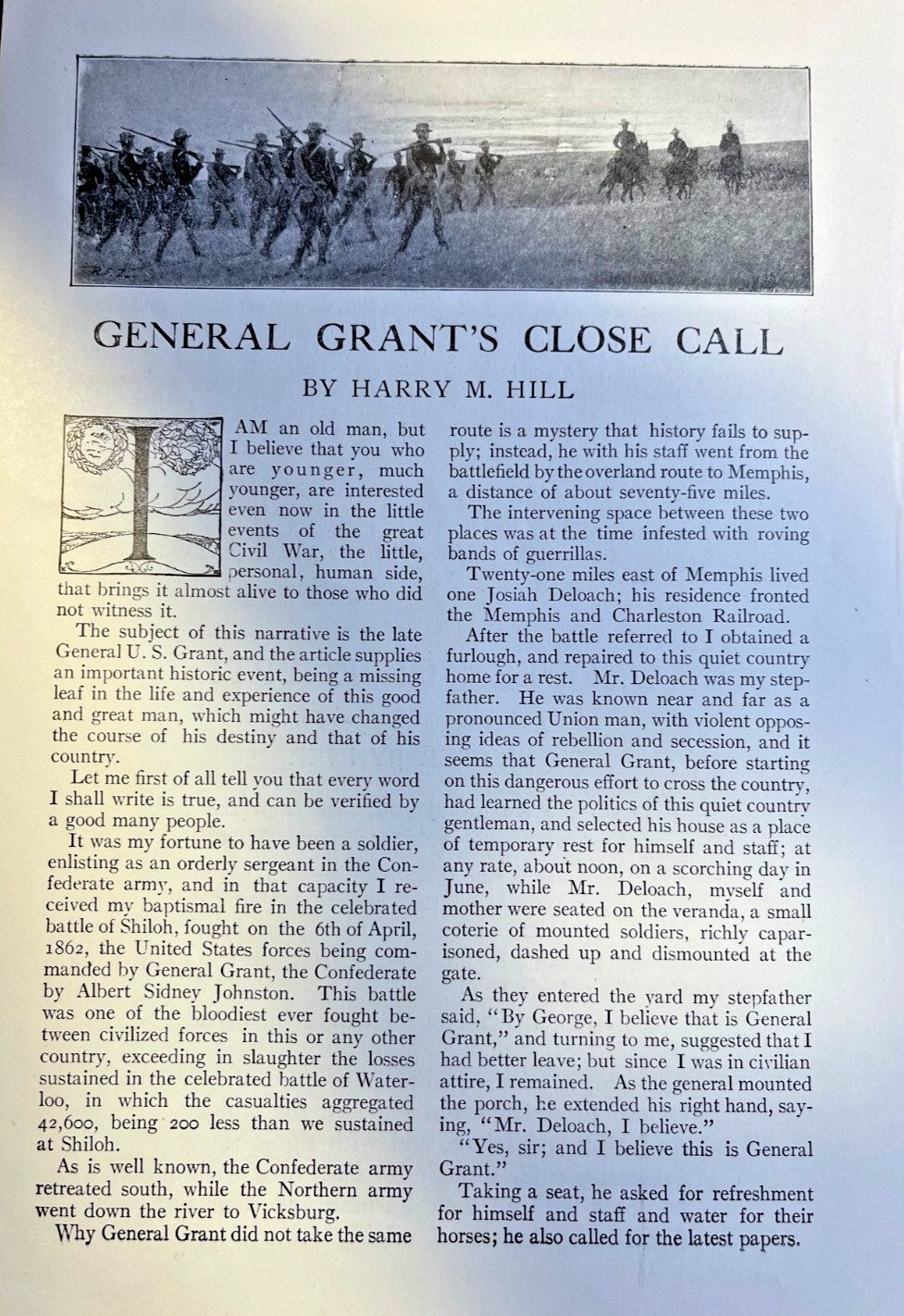 1907 General Grant\'s Close Call Civil War