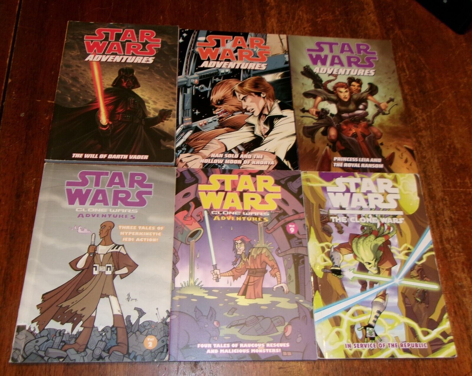 6 Star Wars Adventures & The Clone Wars Graphic Novels Dark Horse Comics Lot