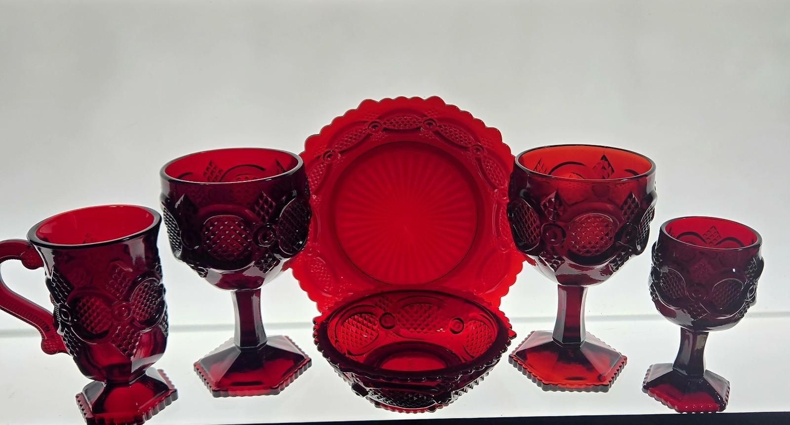 vintage avon ruby red glassware vintage avon ruby red glassware