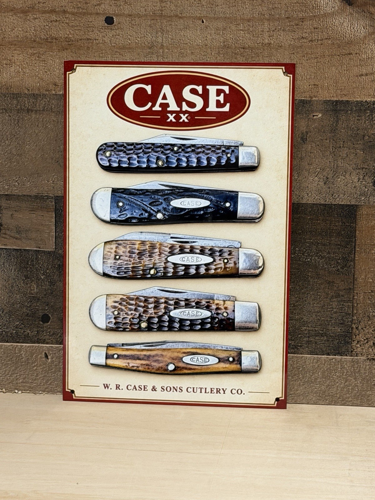 Case And Sons Cutlery And Knives, 12x8 Garage Vintage Style Sign