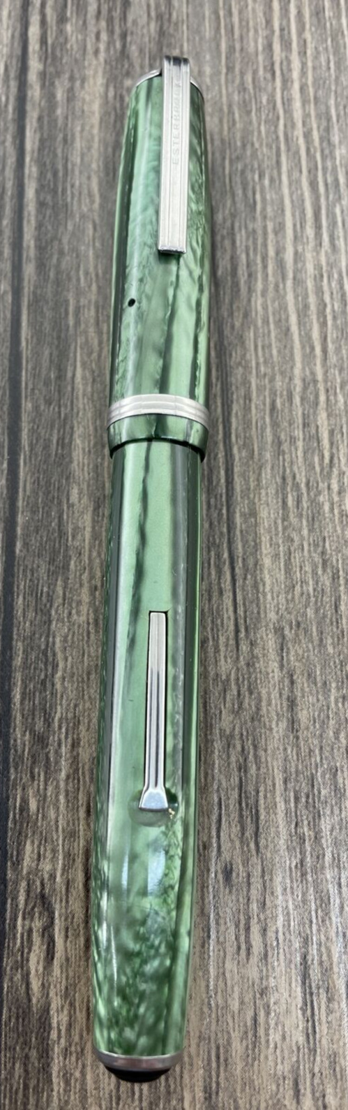 Vintage Esterbrook Fountain Pen Jade Green Marble USA 9556 Nib Untested