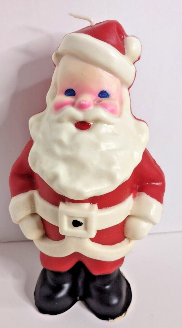 Vintage Suni Santa Claus Candle USA Jolly Saint Nick Father Christmas Large