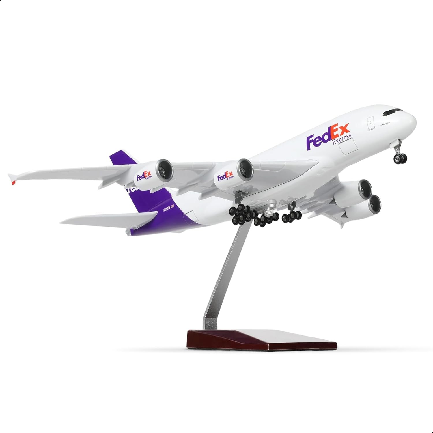 FedEx Express Airbus A380-800 N380FE Desk Display Jet Model 1/200 AZ Airplane