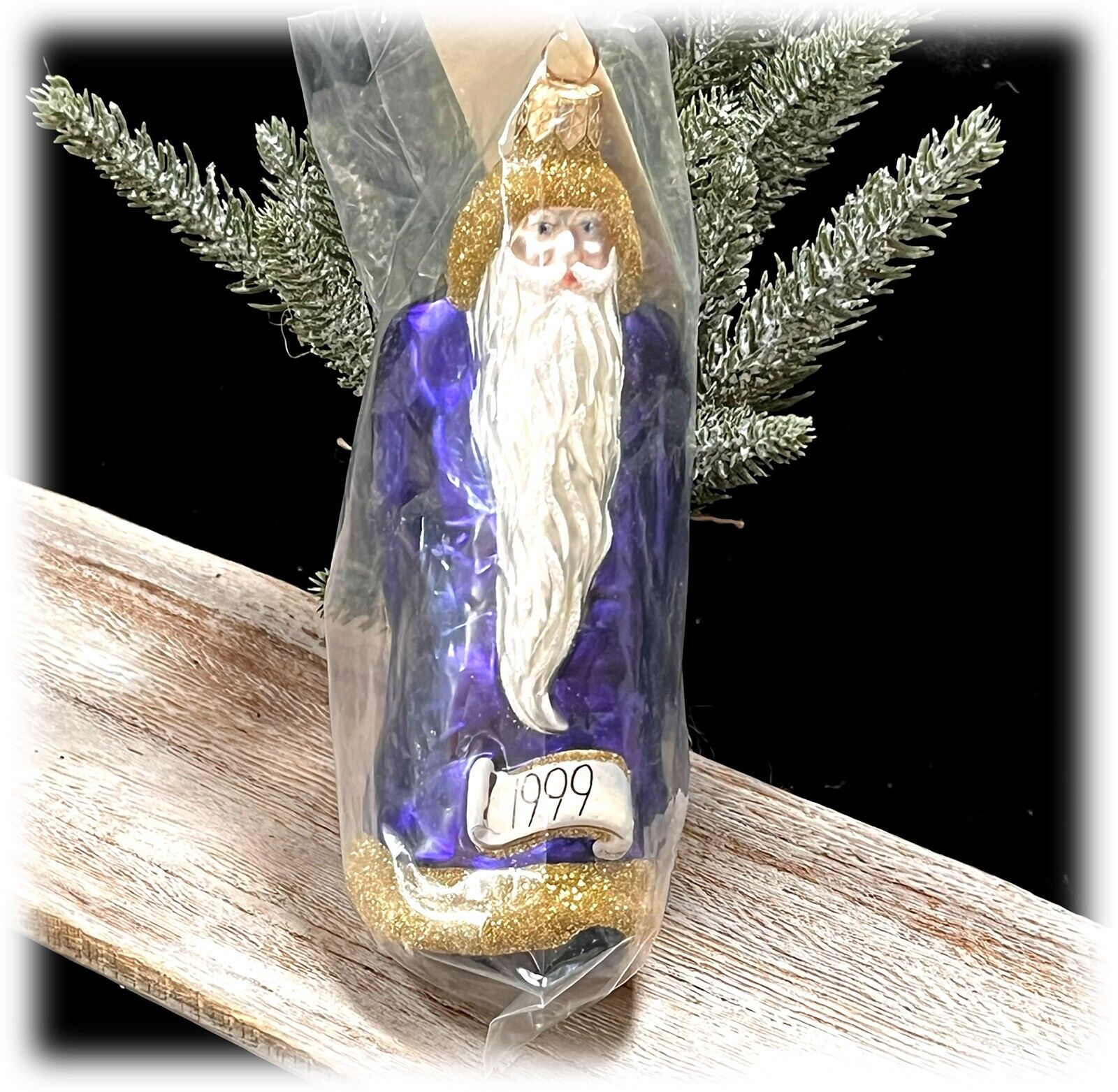 Vintage PATRICIA BREEN ORNAMENT Father Time Out with the Old, Sealed in Package