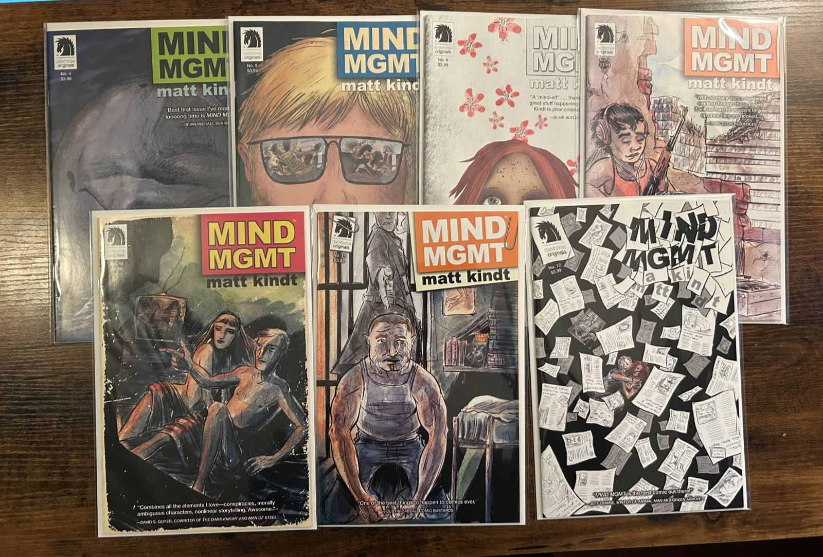 Lot of 7 Mind MGMT #4 5 6 9 10 11 12 Dark Horse (2012-2013) Lot