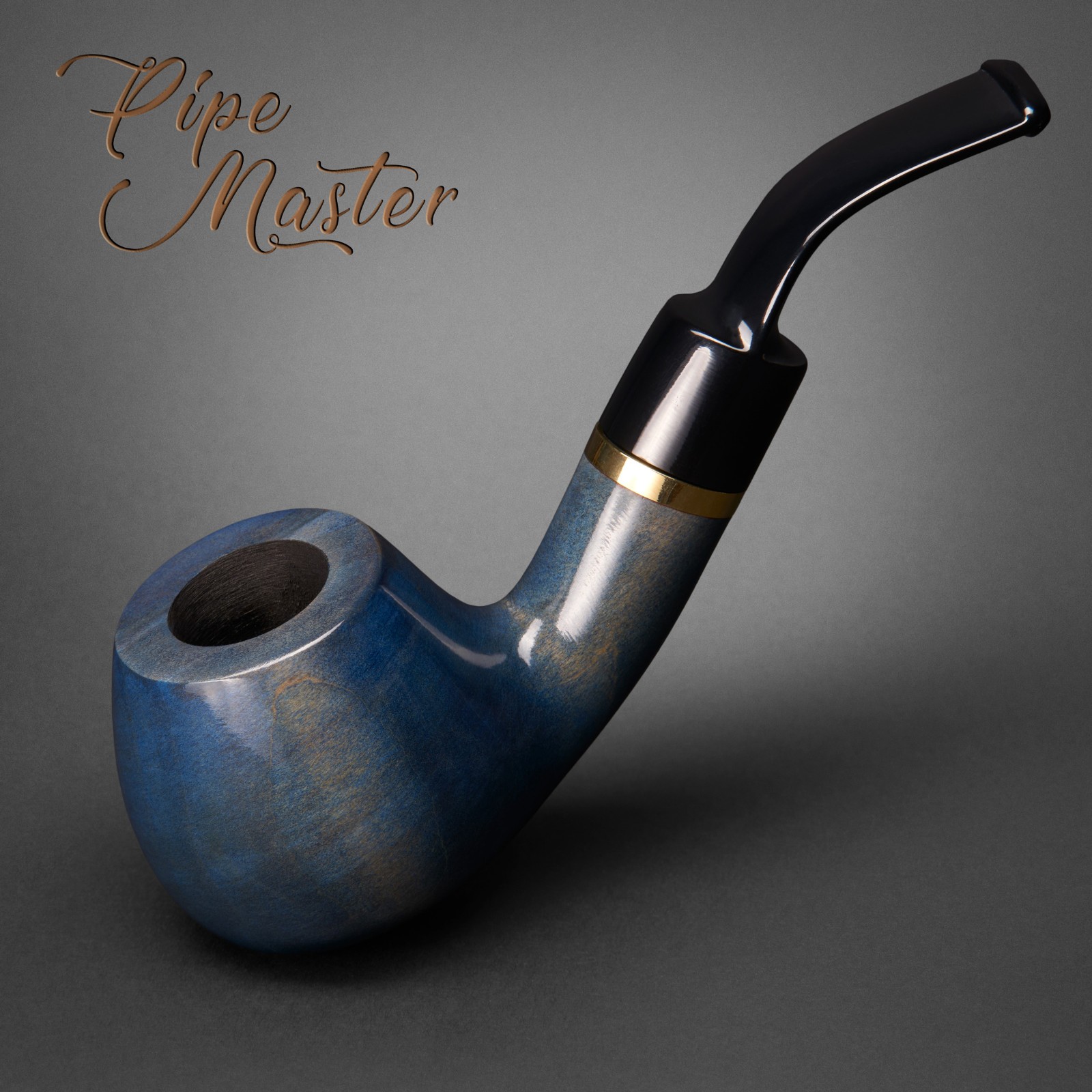 Mr. Brog HAND MADE WOODEN TOBACCO SMOKING PIPE 60 Guardian Blue + BOX
