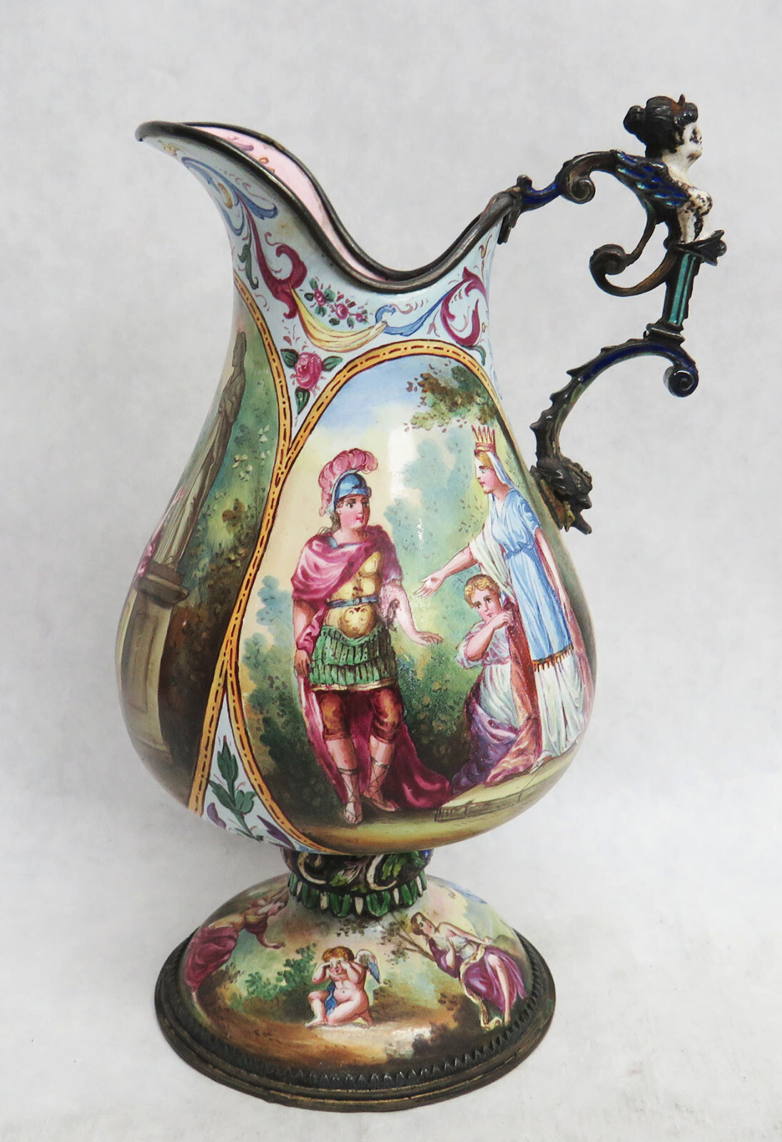 MAGNIFICENT 1870\'s VIENNESE AUSTRIAN ENAMEL ON BRONZE 5\
