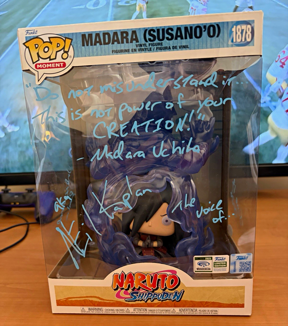 Funko Pop Moment Naruto Shippuden Madara Uchiha #1878 LE signed JSA CR28210