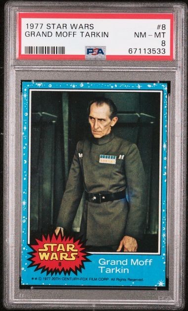 1977 TOPPS STAR WARS GRAND MOFF TARKIN #8 PSA 8