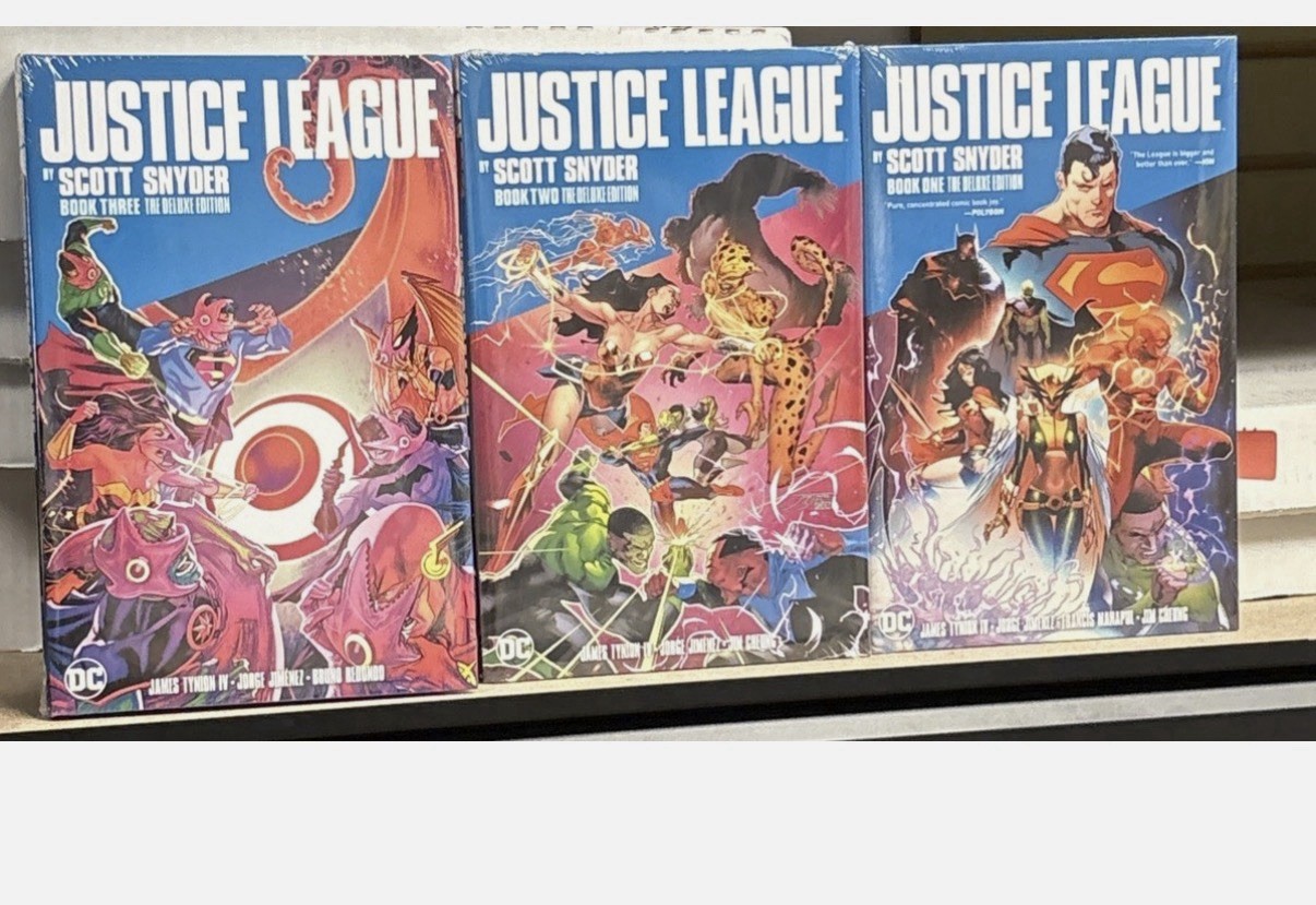 Justice League Scott Snyder Deluxe Edition HC Lot Vol 1-3 DC Comics Sealed