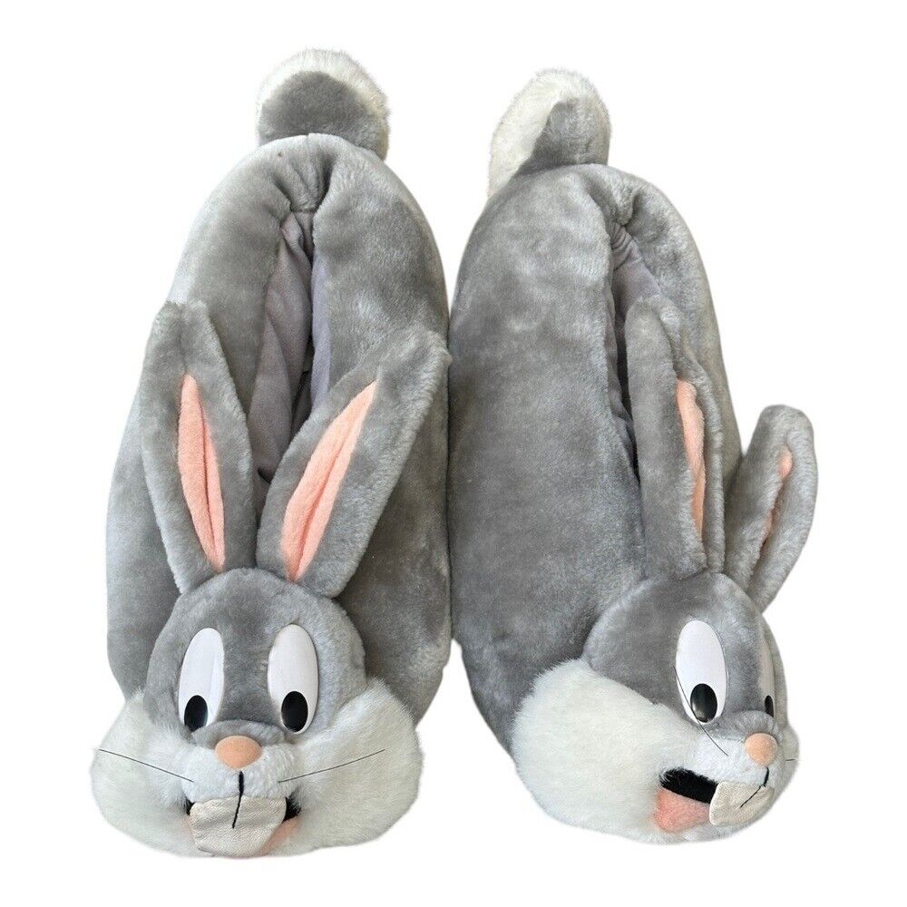 Vintage Warner Bros Looney Tunes Bugs Bunny Slippers - Adult Size Large