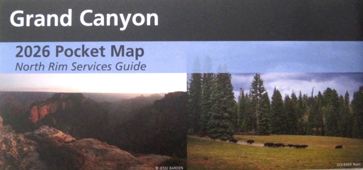 Grand Canyon National Park 2026 Park Service Unigrid Brochure Map