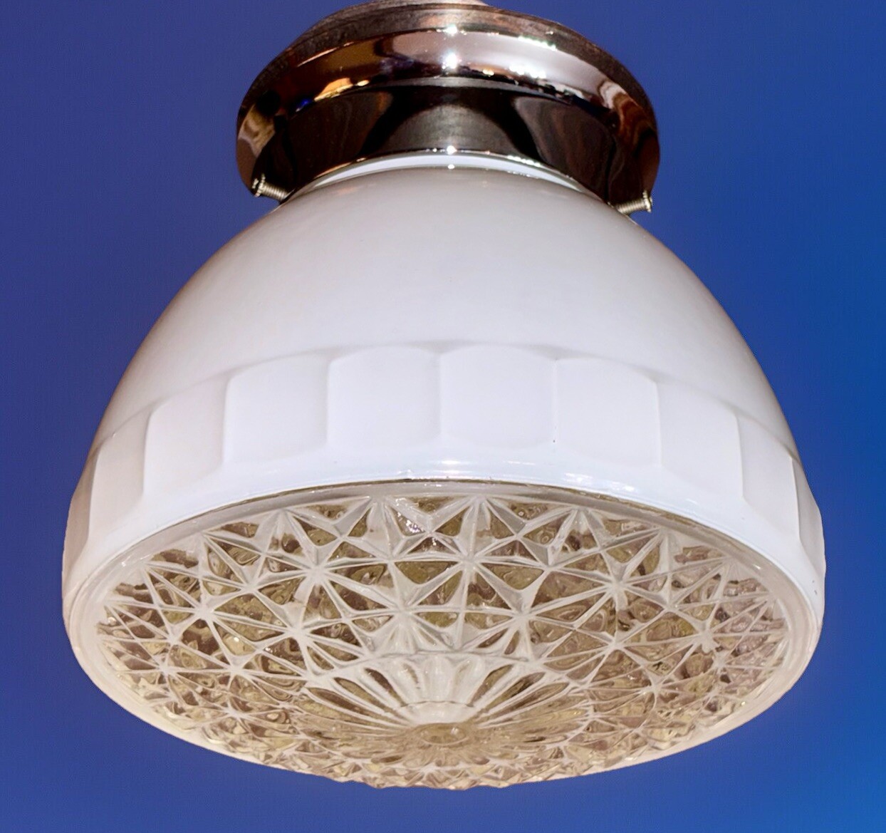 Antique/Vintage  1920’s-1930's Art Deco Nouveau Glass Light Fixture