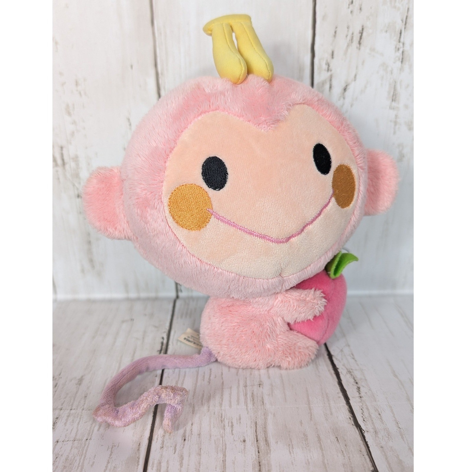 Nakajima Sanrio Chi Chai Monchan Plush Stuffed Animal Pink Strawberry Kawaii Y2K