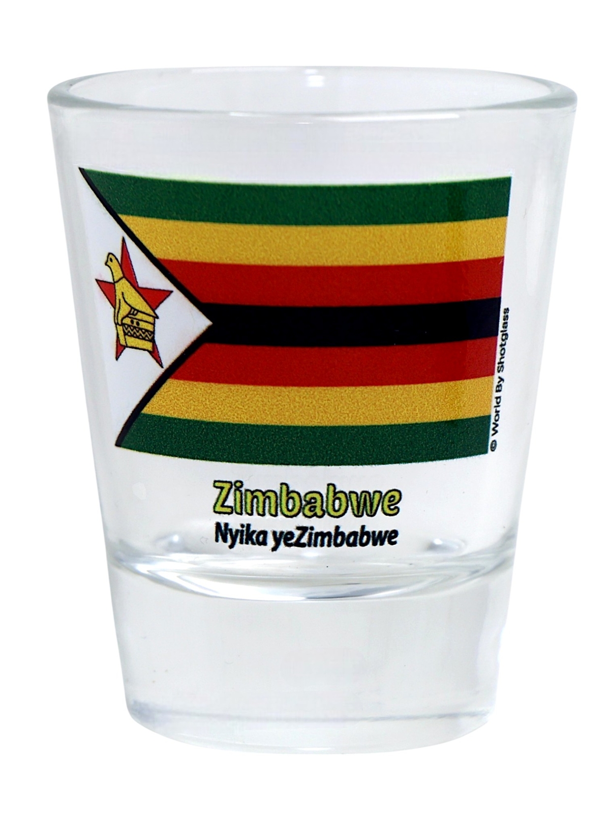 ZIMBABWE FLAG SHOT GLASS SHOTGLASS