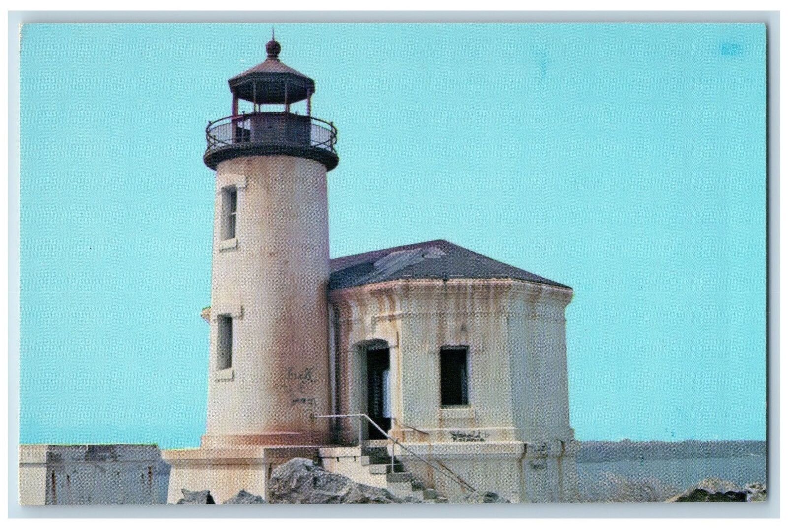 c1950\'s Old Abandoned Lighthouse On Oregon Bullards Beach Park Oregon Postcard