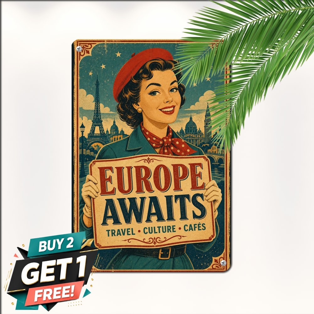 Vintage Advertising Metal Sign Retro Style Home Wall Decor Plaque