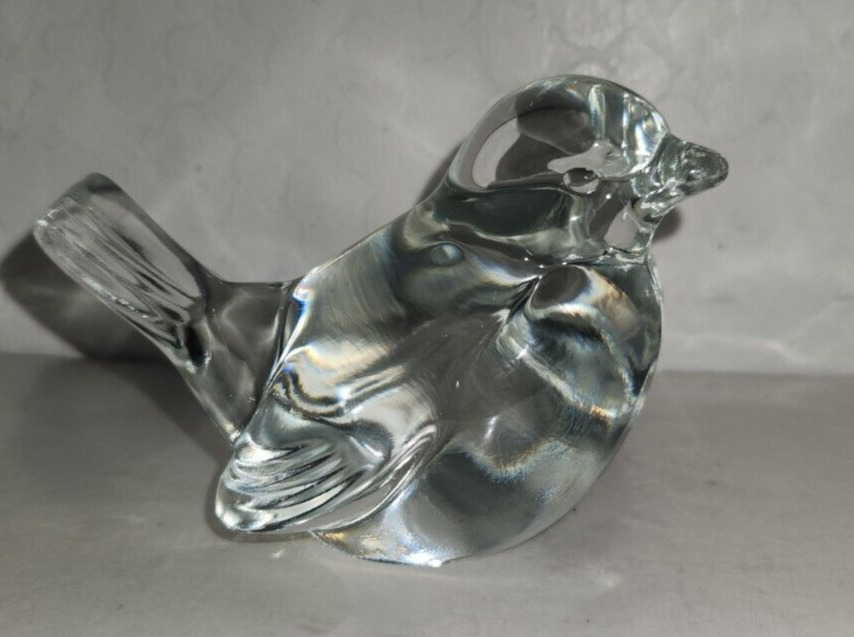 Fenton Art Glass Clear  Bird Figurine