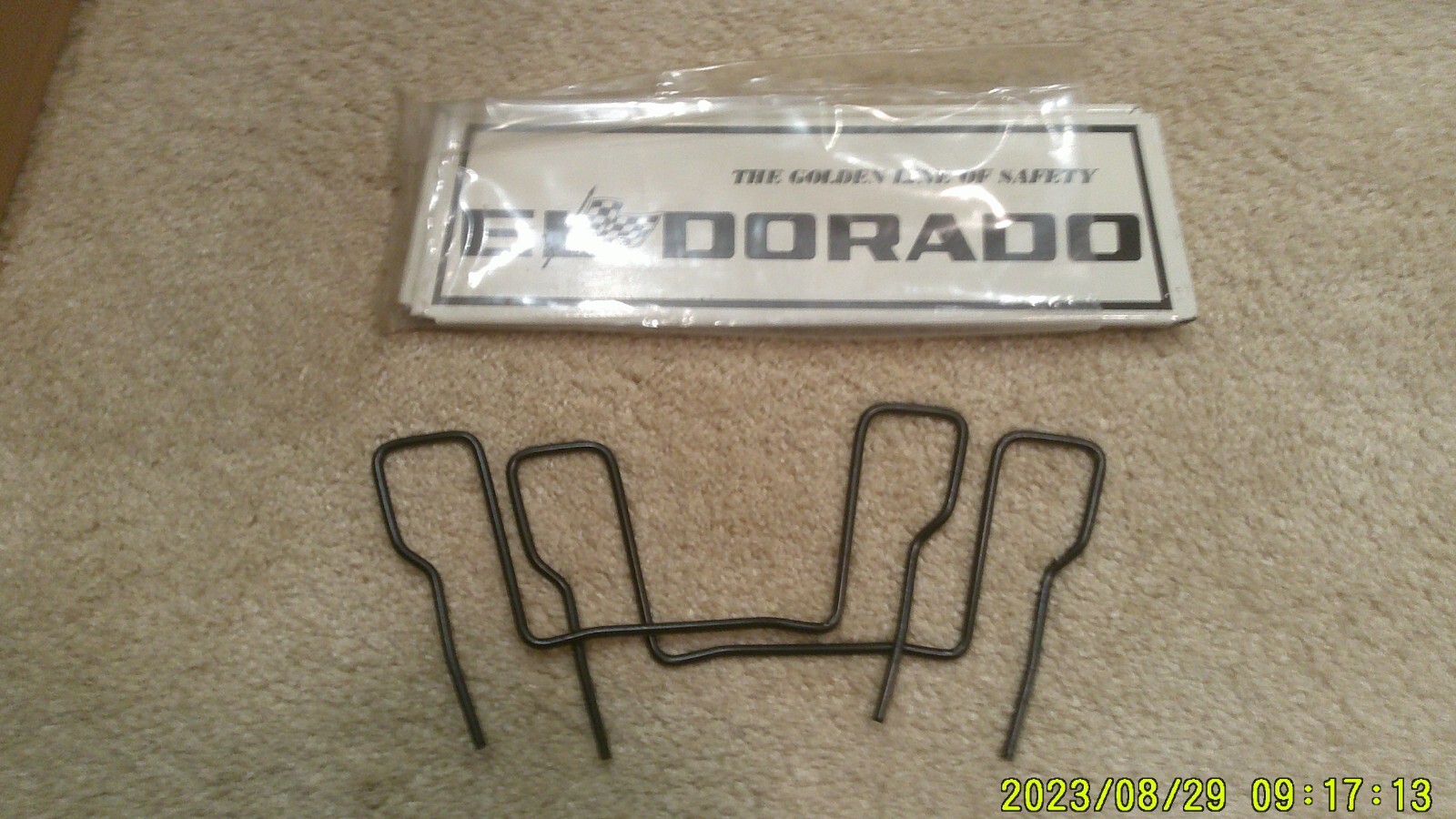 NOS 1960\'s EL DORADO TIRE RACK - (2)  SIGNS STILL IN PACKAGING $$$$$$LOOK 