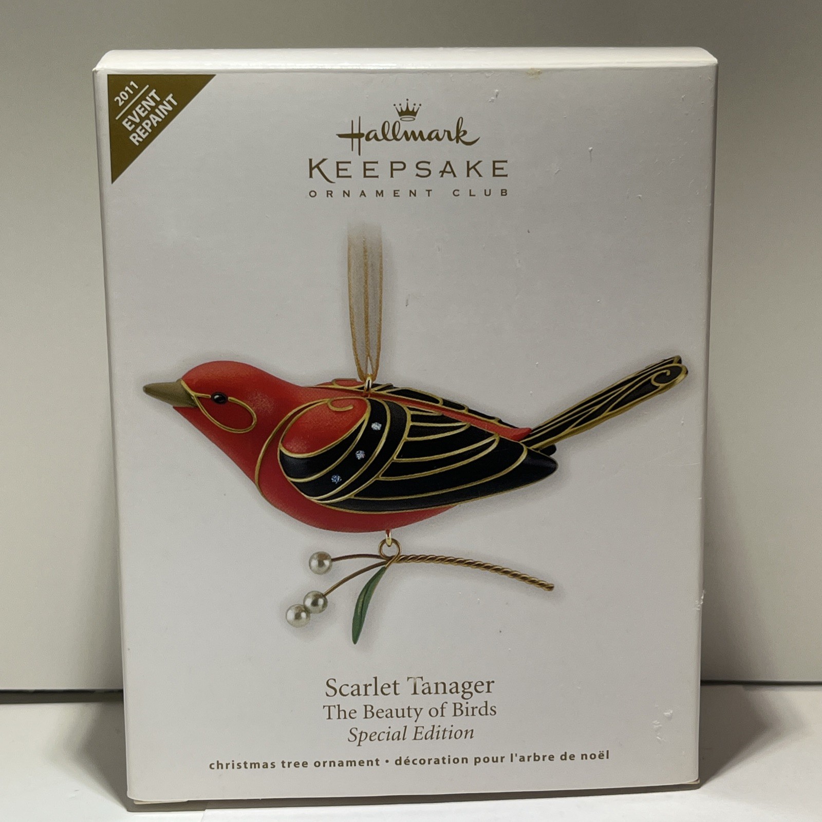 Hallmark Scarlet Tanager The Beauty of Birds Event Repaint Signed by Artist New
