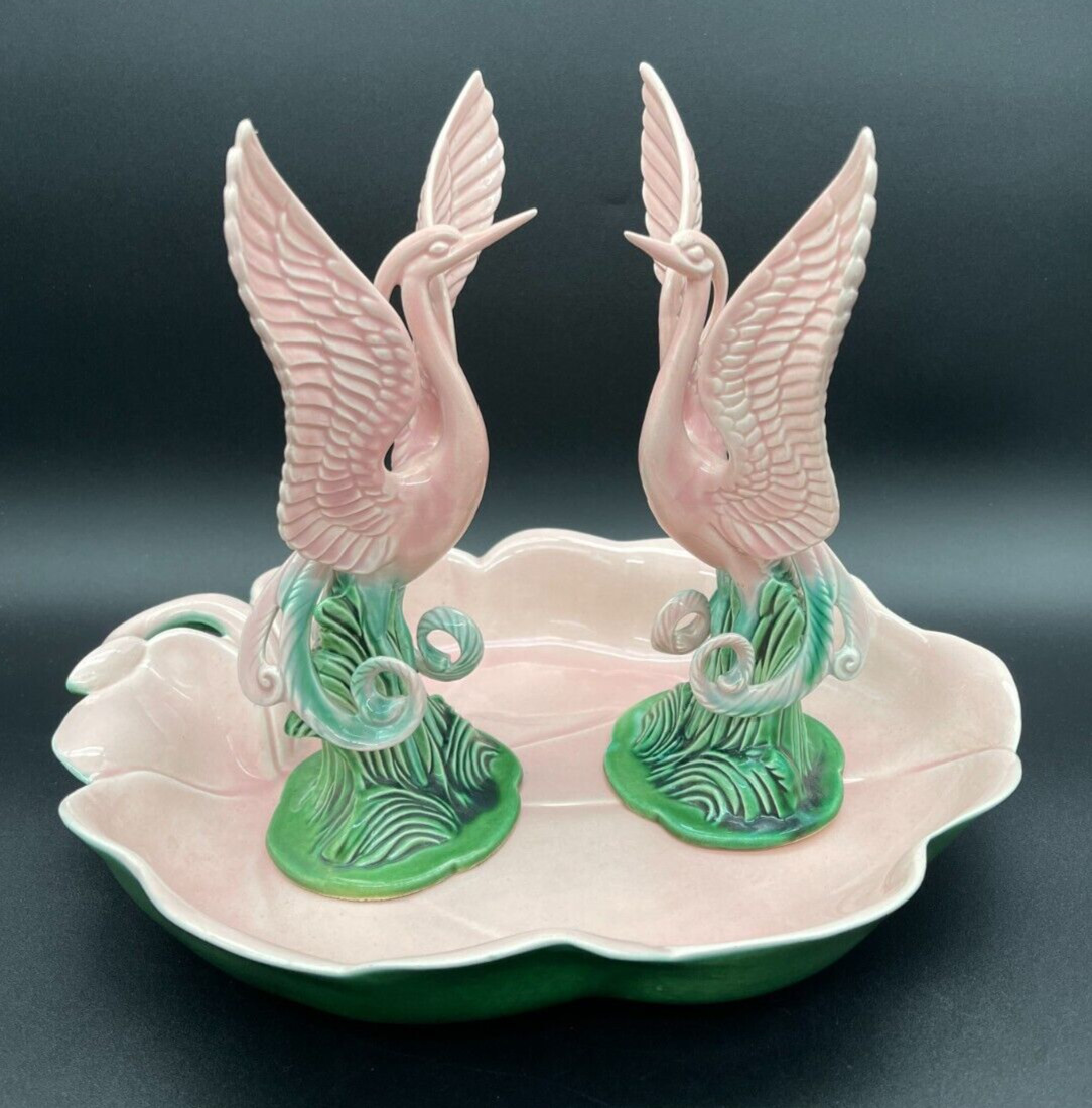VTG MCM Pink Cranes Pair & 13\