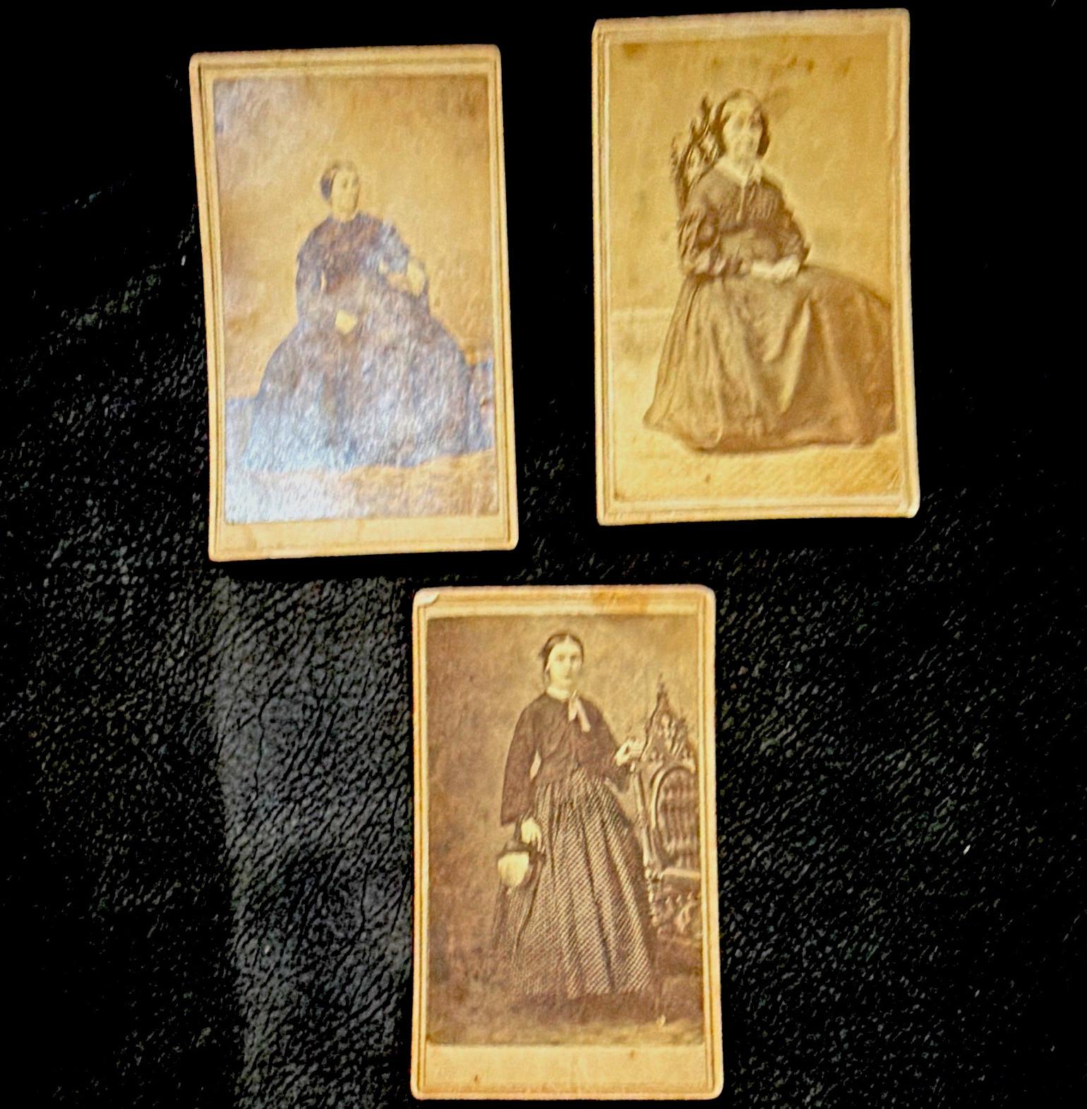 Sepia CDV Lot Of 3 Victorian Women Portraits Carte de Viste, mid 1800’s 1 w/tax Sepia CDV Lot Of 3 Victorian Women Portraits Carte de Viste, mid 1800’s 1 w/tax