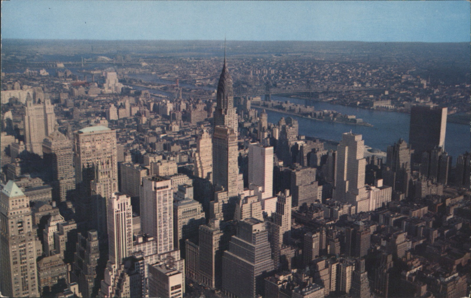 New York City, NY City from Empire State Building Observatory NYC Vintage