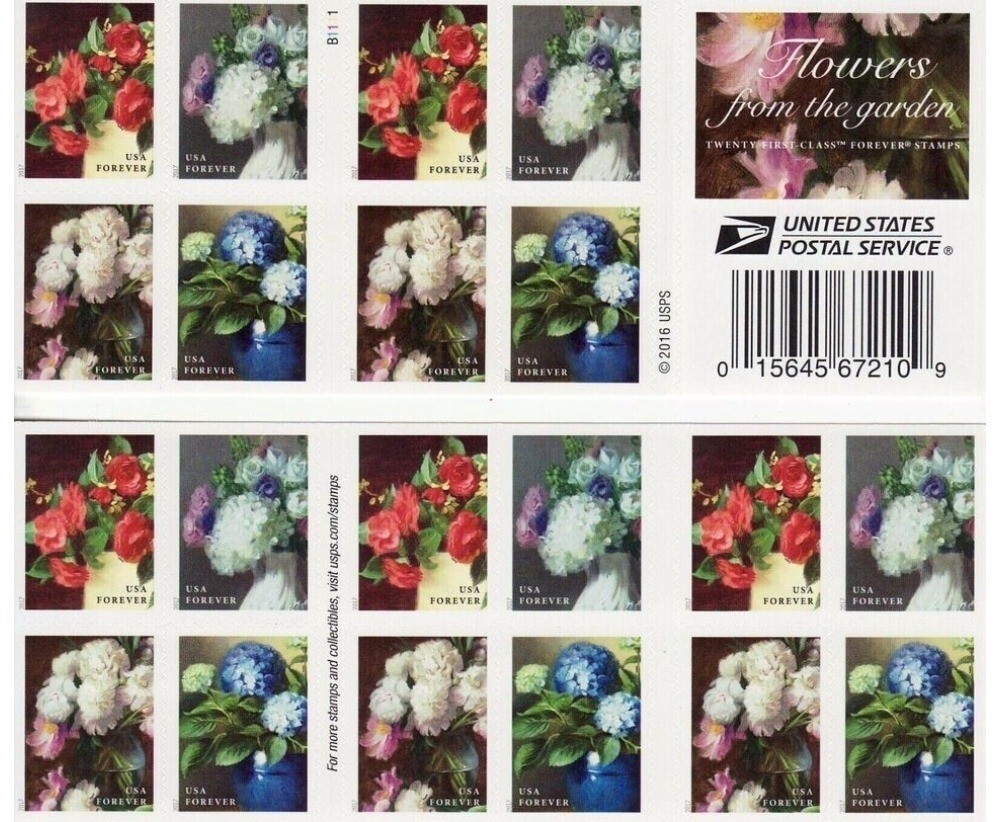 2016 Flowers From Garden,5 Booklets 100 Pcs MNH Self-Adhesive Unused 2016 Flowers From Garden,5 Booklets 100 Pcs MNH Self-Adhesive Unused