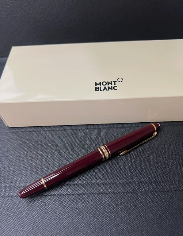 SALE Montblanc Meisterstück Classique Burgundy Red Gold Trim Rollerball Pen NIB