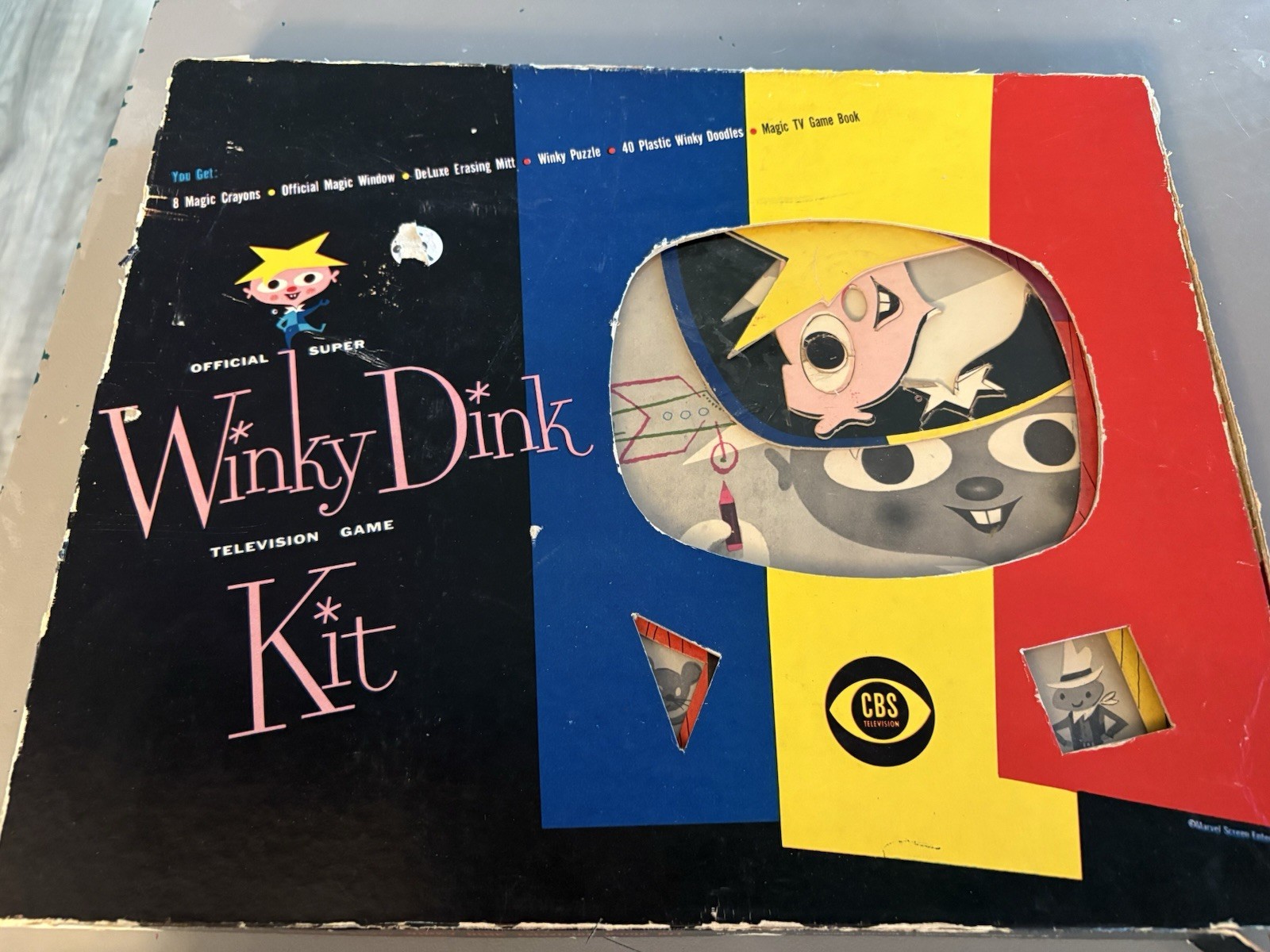 1954 Vintage CBS WINKY DINK Television Game KIT hard to find