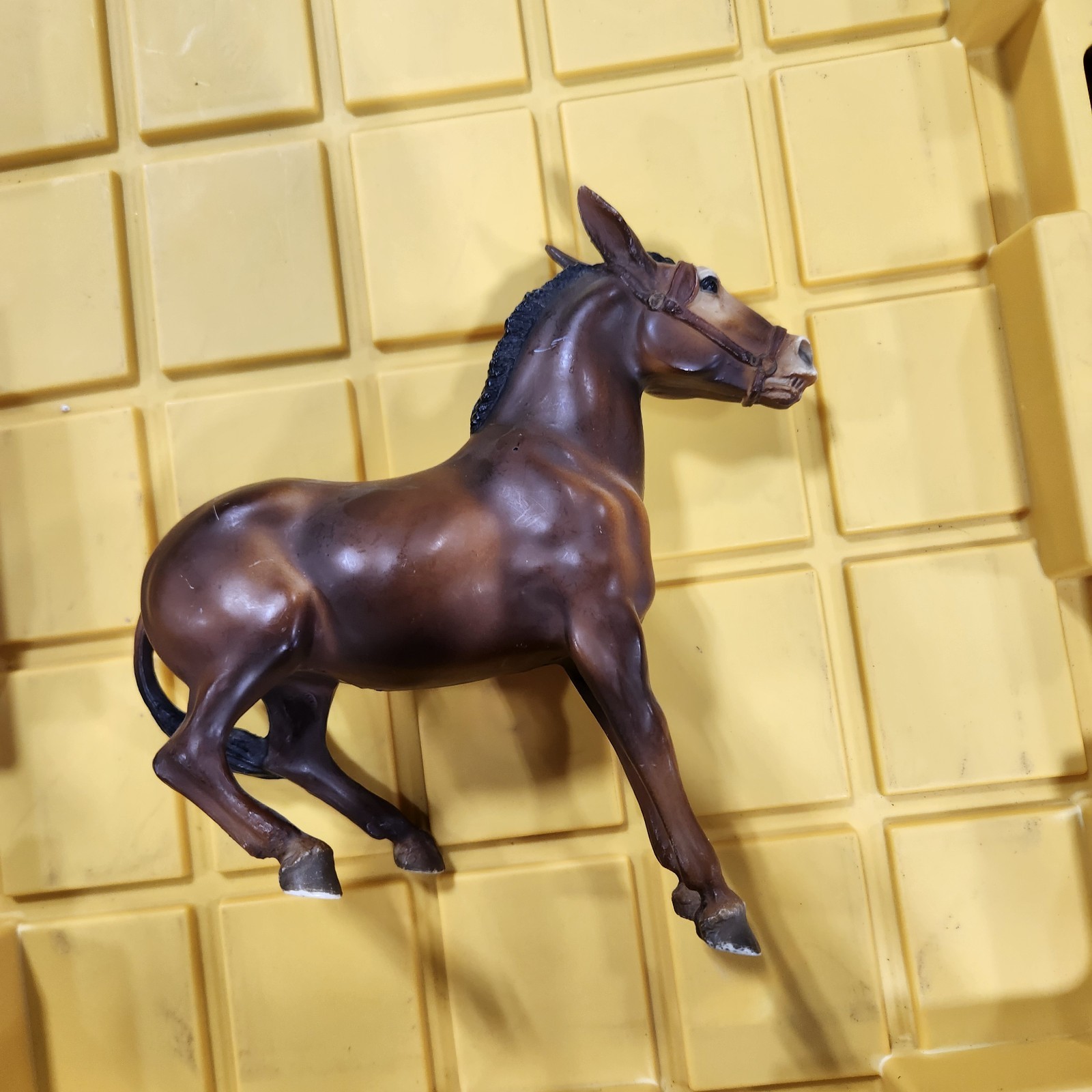 Vintage Breyer Horse #207 Seal Bay Brown Balking Mule Animal 1970s Hj