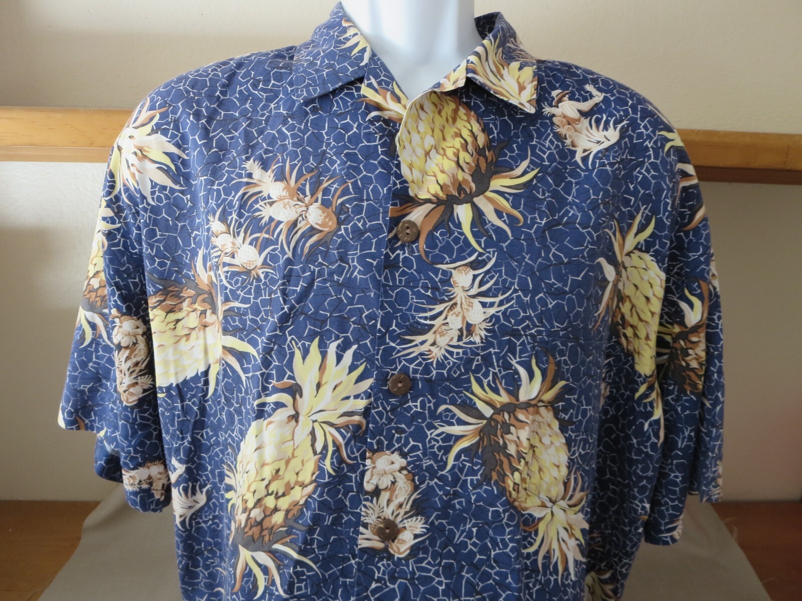 New Vintage HILO HATTIE Hawaiian Shirt Original Pineapple Size Extra Large XL