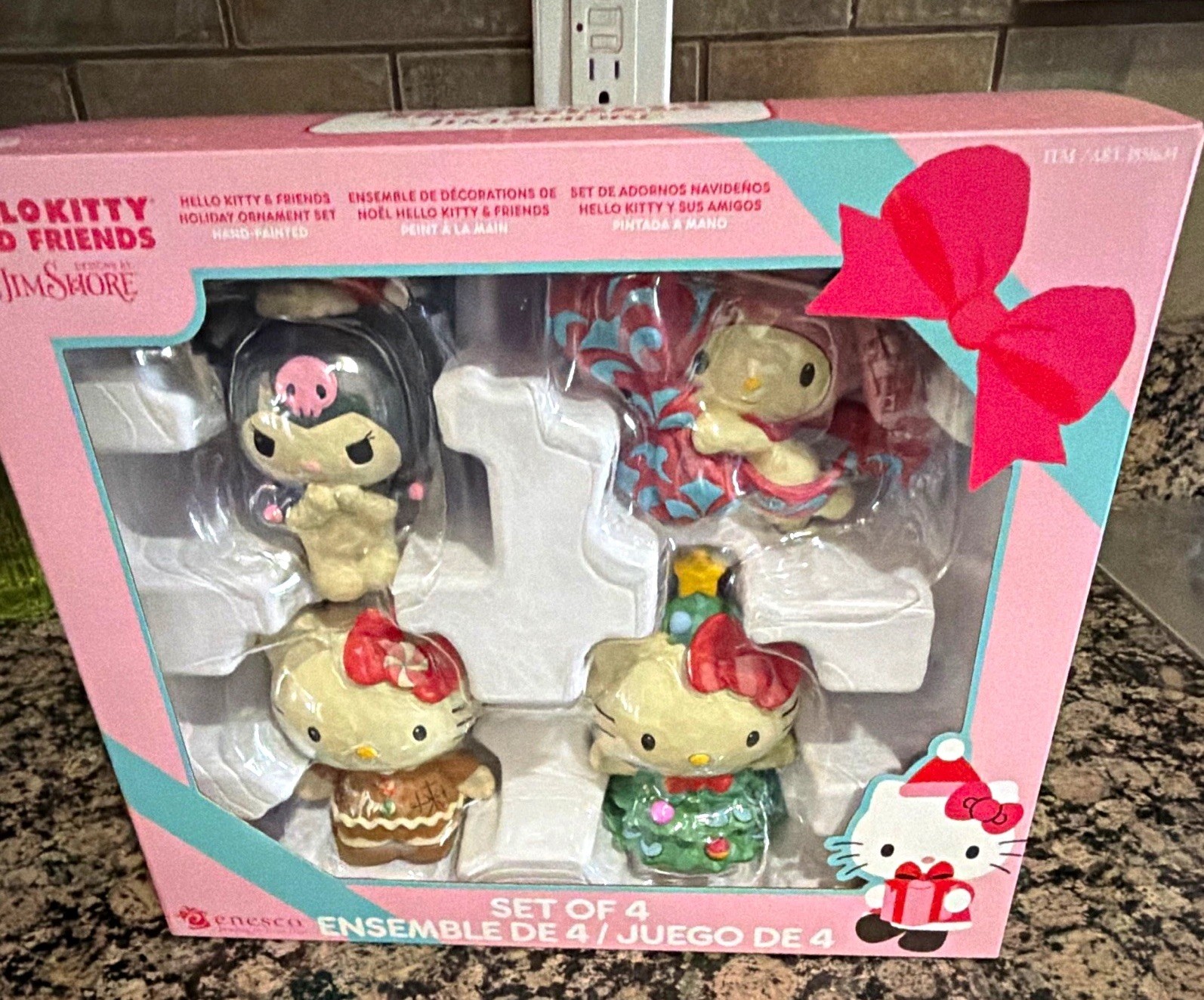 Enesco Jim Shore Hello Kitty & Friends Christmas Figurine Set 4pc Boxed