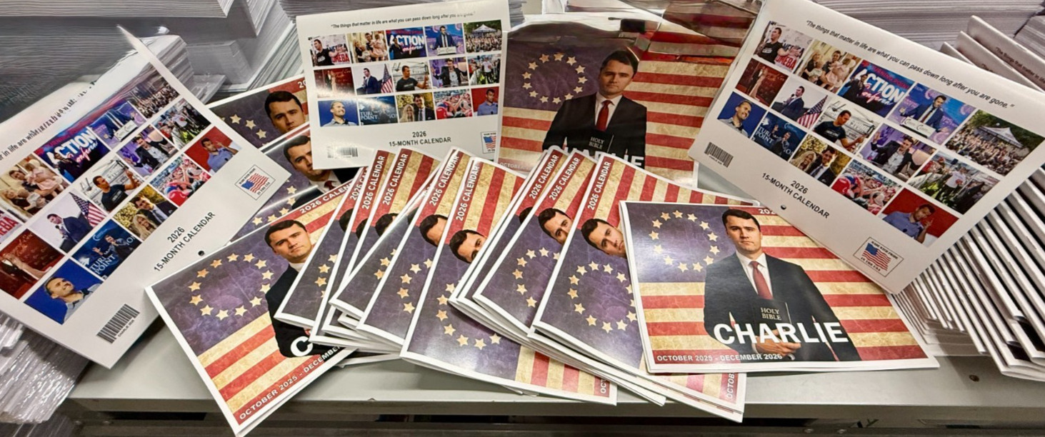 Lot of 25 Charlie Kirk  2026 Calendars 12\