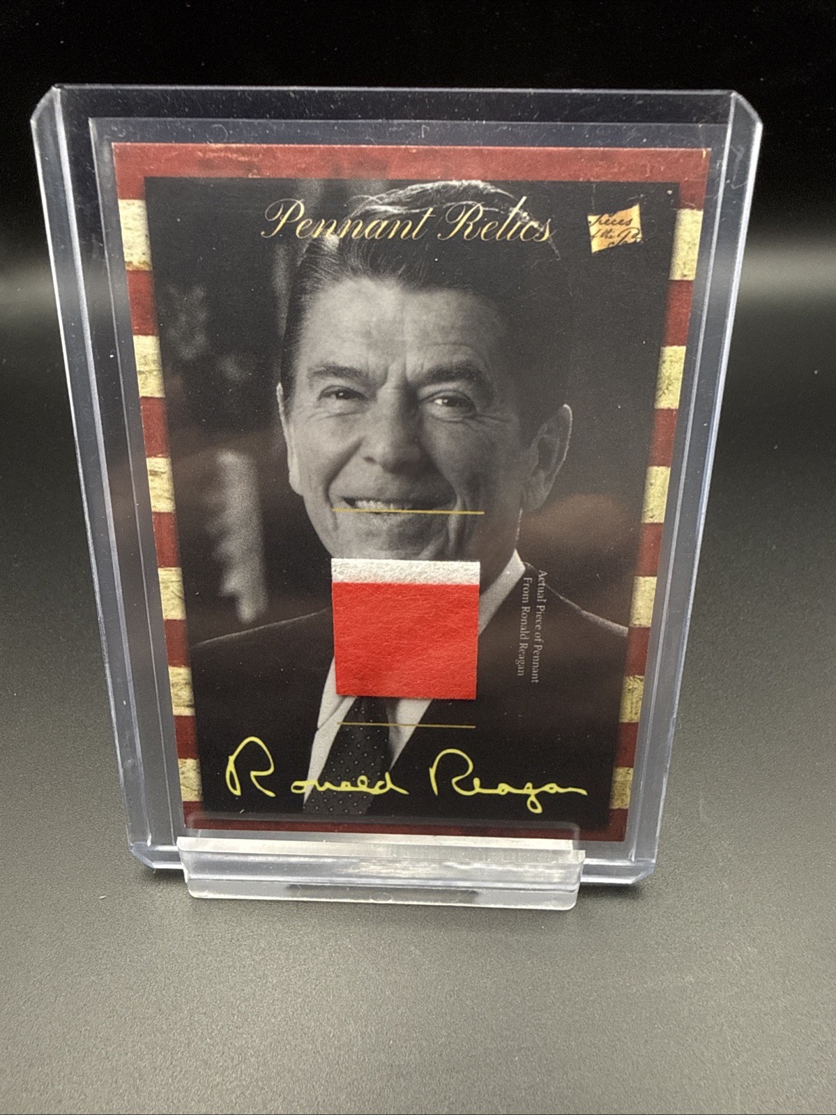 2018 Pieces Of The Past Hybrid Edition Ronald Reagan Campaign Pennant Relic🇺🇸
