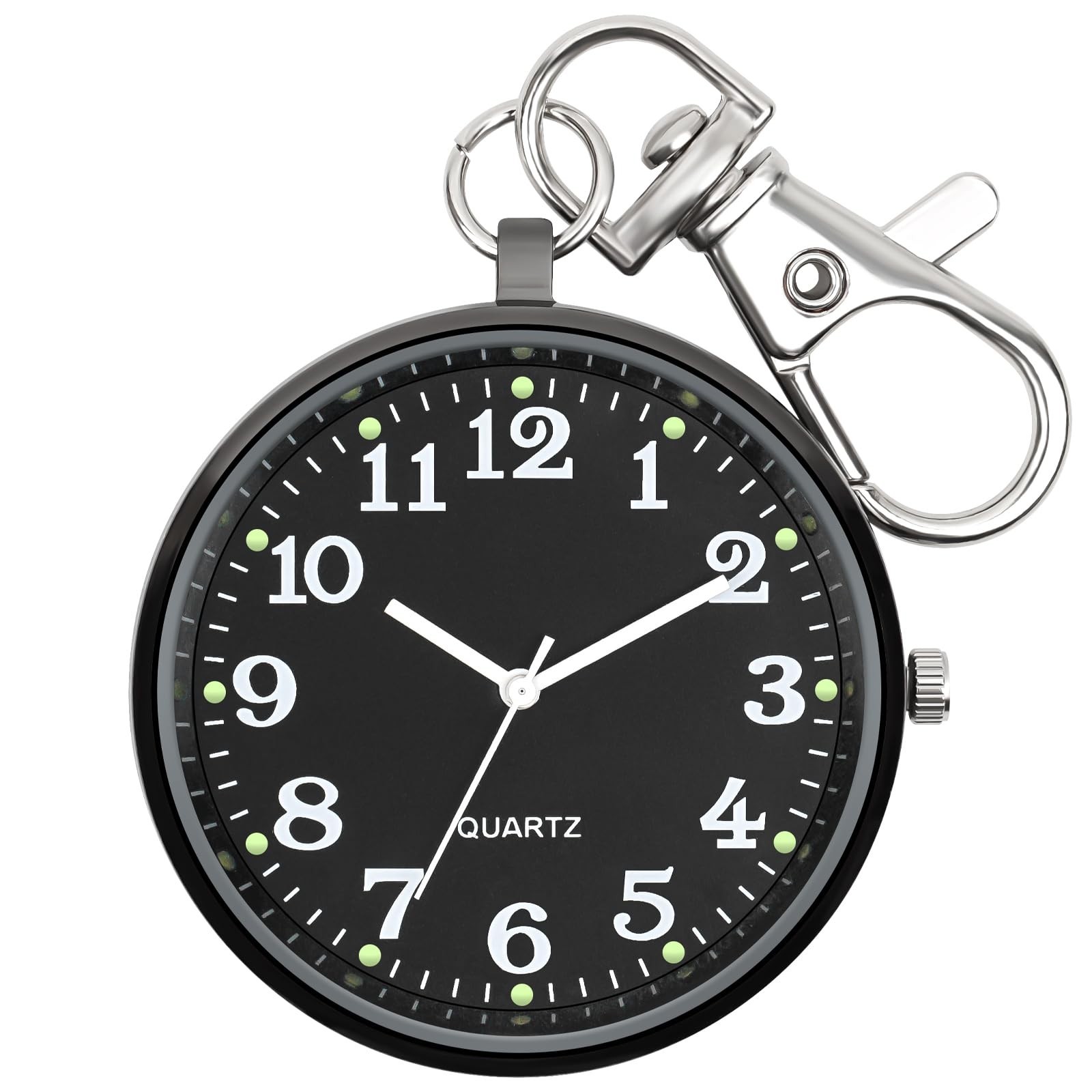 Minimalist Ultra Thin Open Face Quartz Pocket Watch with Key Buckle Unisex Po... Minimalist Ultra Thin Open Face Quartz Pocket Watch with Key Buckle Unisex Po...