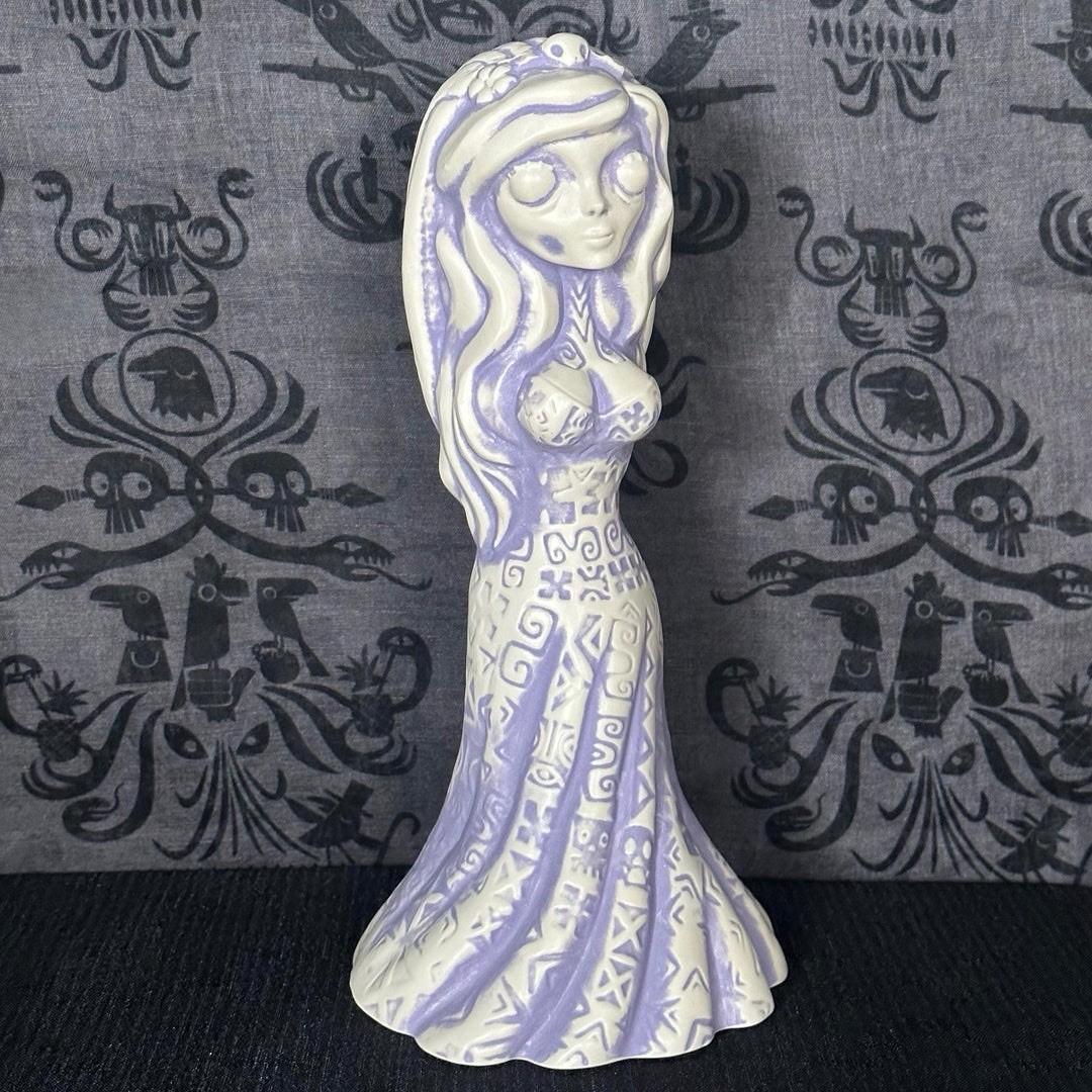 SOLD OUT Tiki tOny “Hurry Back” Ghostly Bride Tiki Mug Purple – RARE LE 60