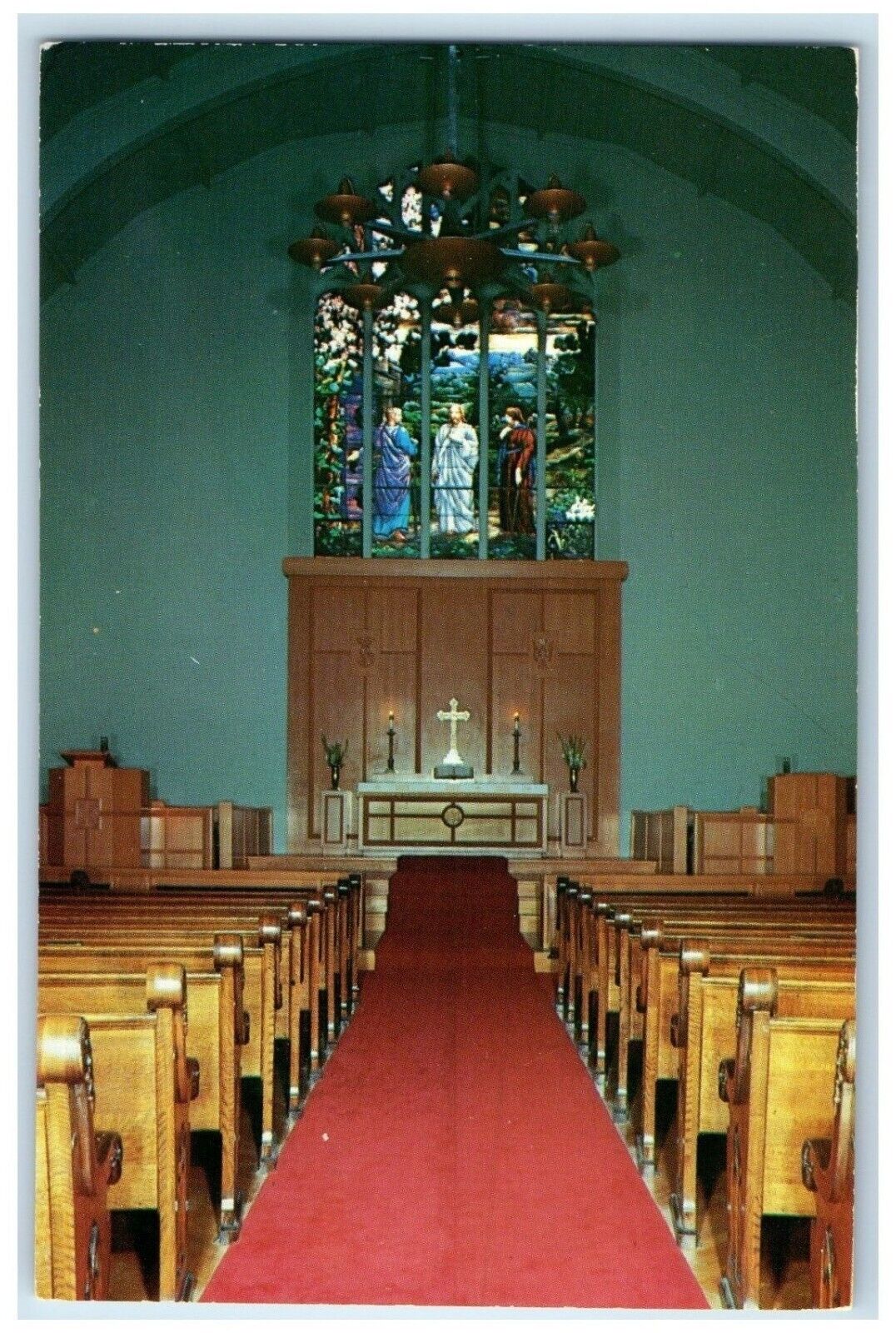 c1950's The Window And Chancel St. Mark's Methodist Church Brooklyn NY Postcard