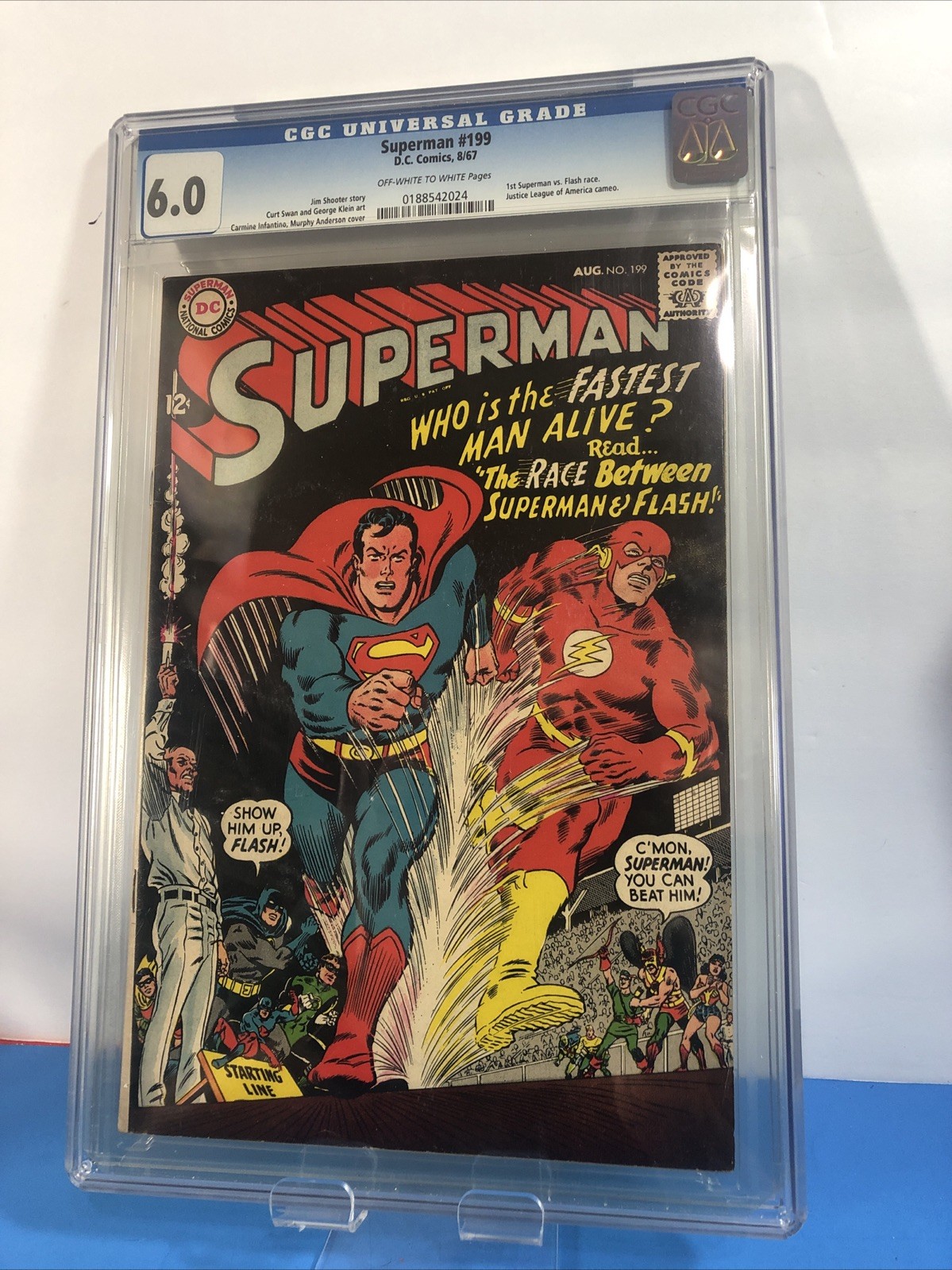 Superman #199 (1967) CGC 6.0 1st Superman vs. Flash Race DC Comics