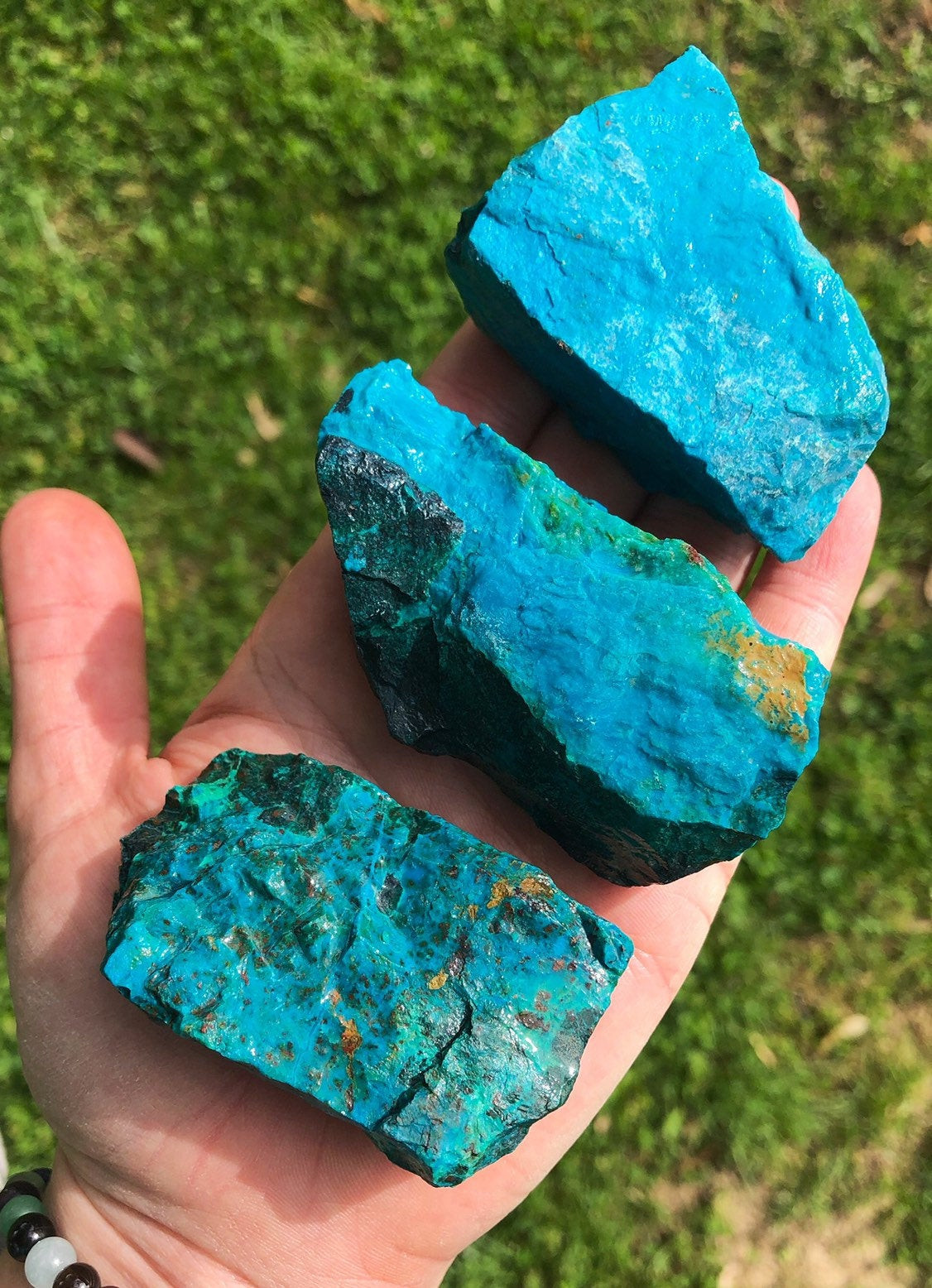 Raw Chrysocolla Stone, Natural Chrysocolla from Peru