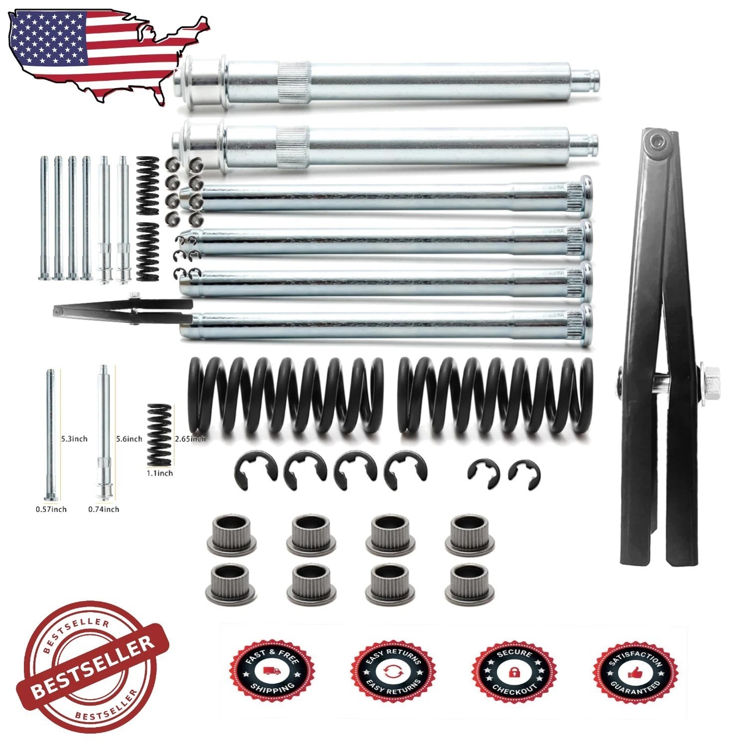 Complete Door Hinge Roller Pin & Bushing Kit for 1988-1999 Chevy/GMC Trucks Complete Door Hinge Roller Pin & Bushing Kit for 1988-1999 Chevy/GMC Trucks