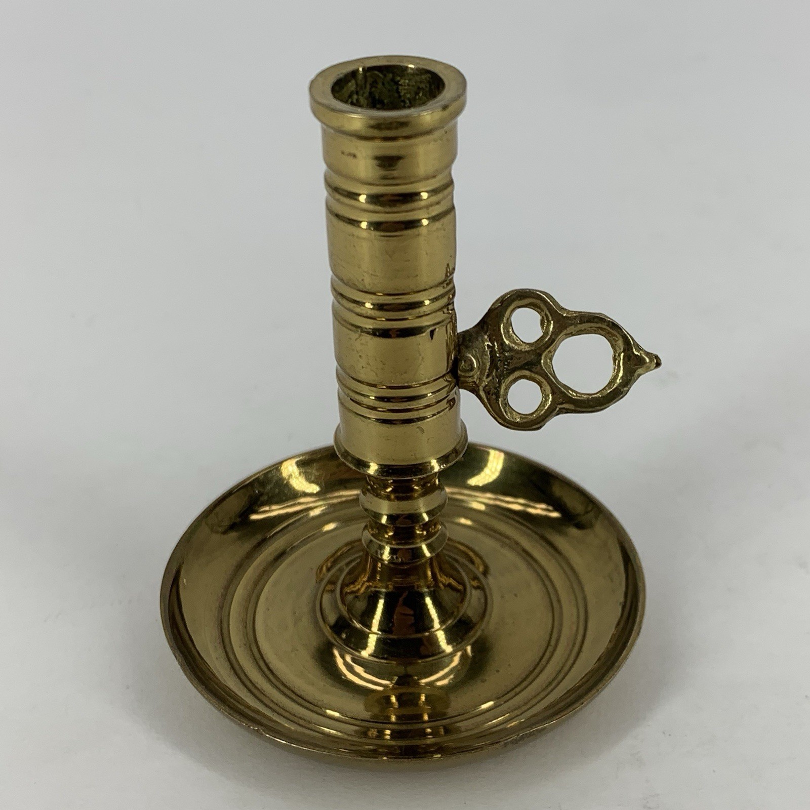 Valsan Brass Adjustable Candle Holder Turn Twist Lock Portugal 2 7/8