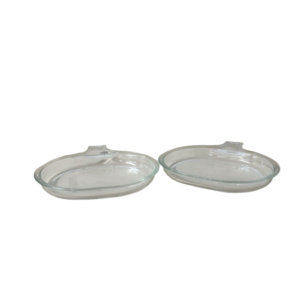 Pyrex 600-B Oval Glass Lids Set of 2