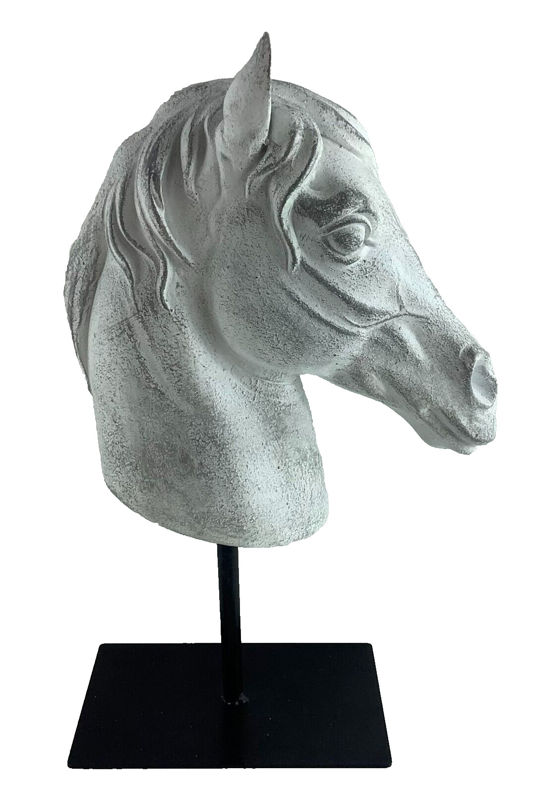 Equestrian Horse Head Figurine Statue Southwestern Cowboy Medieval Majestic