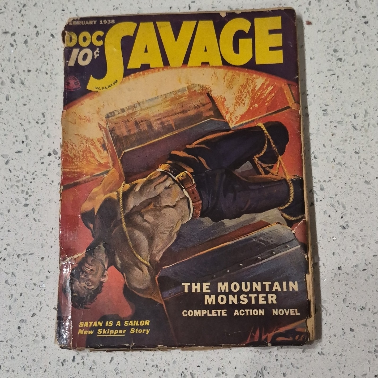 Doc Savage #60 Feb. 1938 VG- (Street & Smith)  Classic H. W. Scott Cover