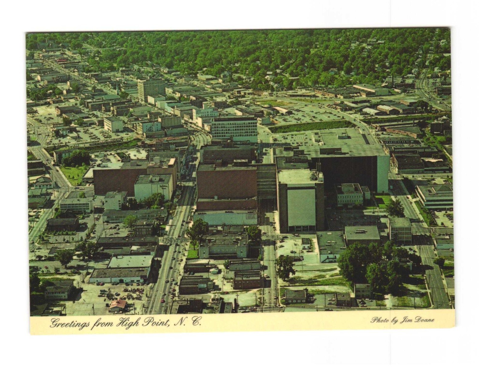 Greetings from high Point NC vintage postcard unposted