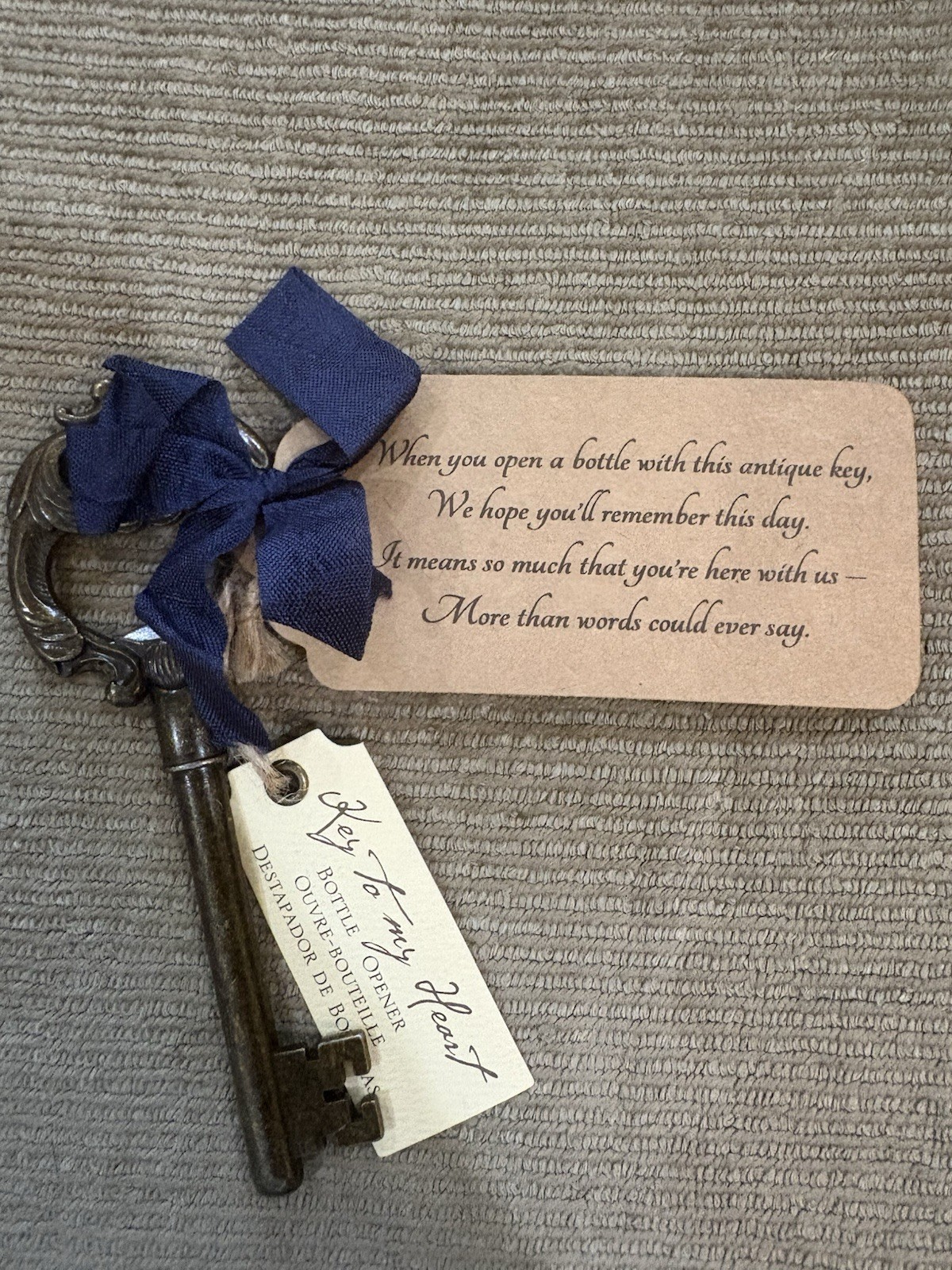 Key To My Heart Bottle  Opener Valentines, Proposals, & Weddings Key- (NEW)